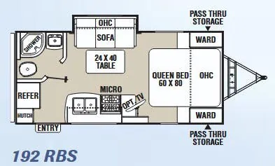 Coachmen Freedom Express Ultra Lite 192RBS floor plan