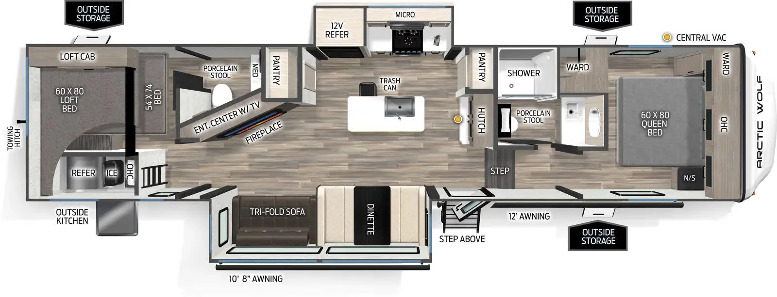 Forest River Arctic Wolf 331BH floor plan