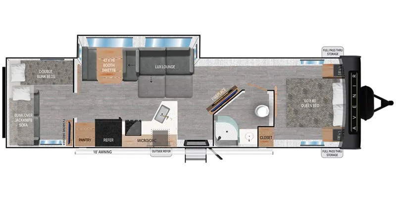 Cruiser RV Avenir A-32BH floor plan