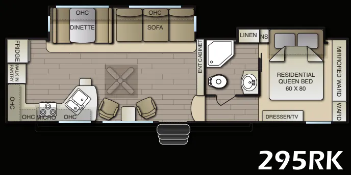 Pacific Coachworks Panther 295RK floor plan