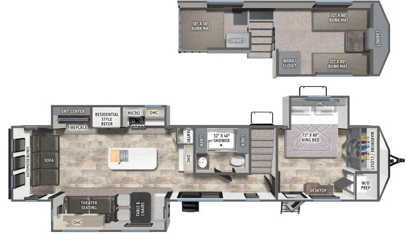 2026 Forest River Puma Vista 401RLFT floor plan