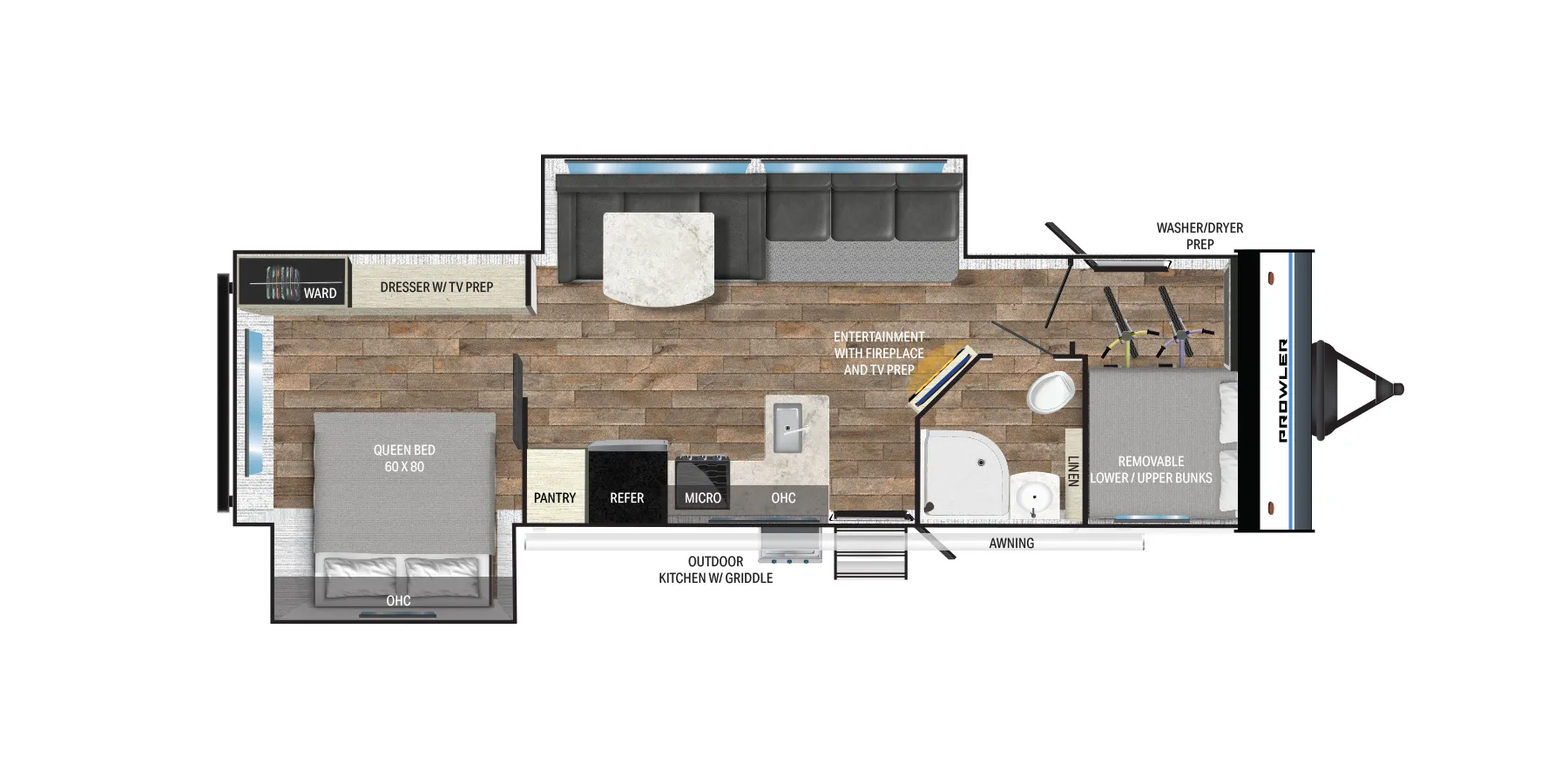 Heartland Prowler 3212BH floor plan