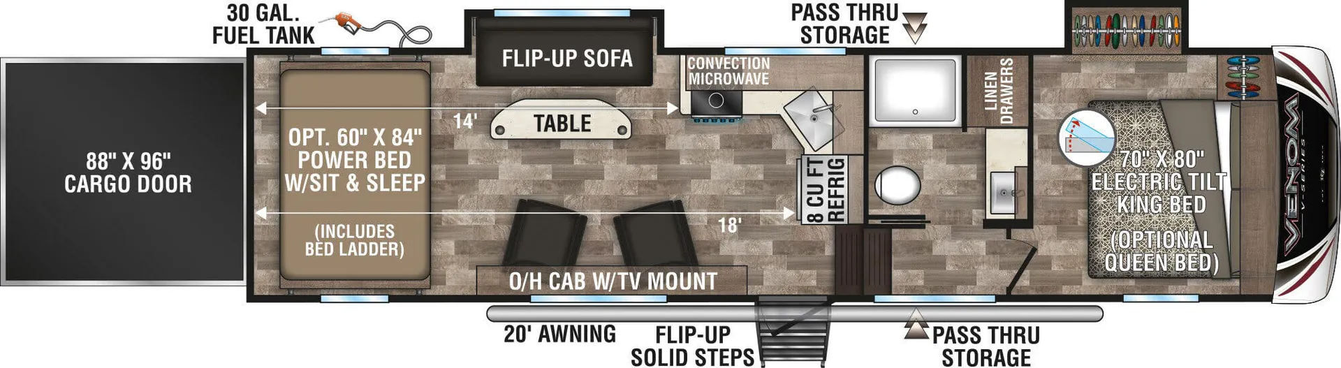 K-Z Venom V-Series V3214DK floor plan