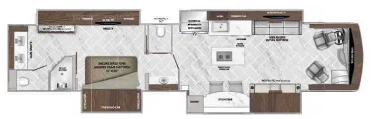 American Coach American Eagle 45E floor plan