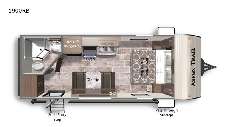 2020 Dutchmen Aspen Trail 1900RB - Floor plan