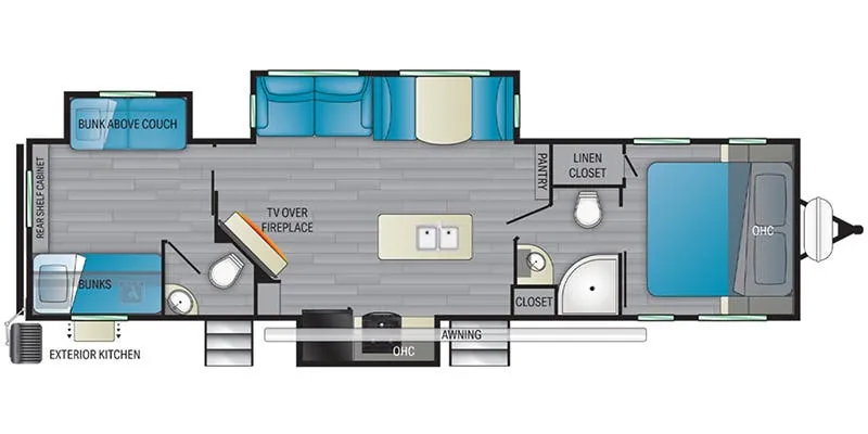 Heartland North Trail NT 33BHDS floor plan