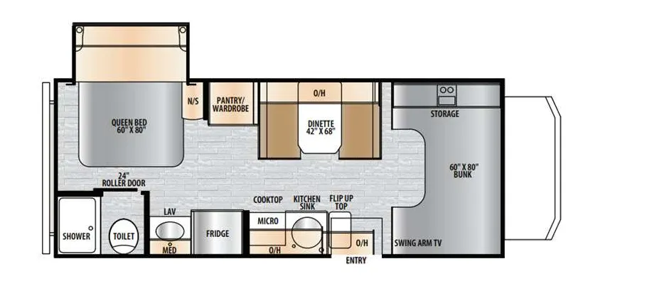 East to West Entrada 2200S floor plan