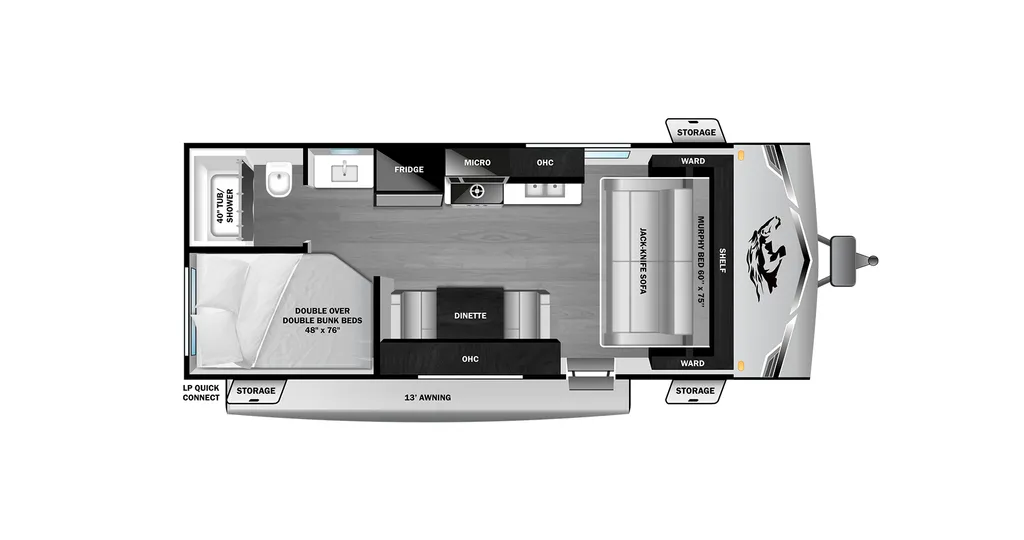 2026 Open Range RV Open Range Colt 20DB floor plan