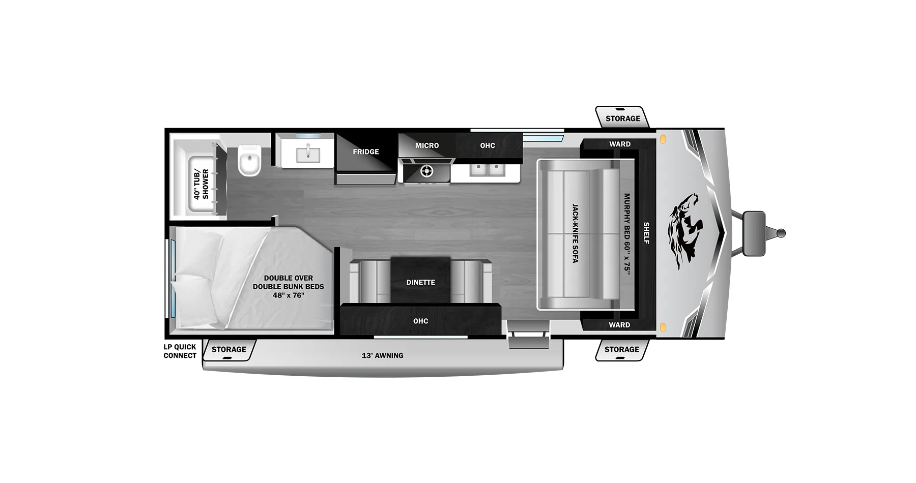 2026 Open Range RV Open Range Colt 20DB - Floor plan