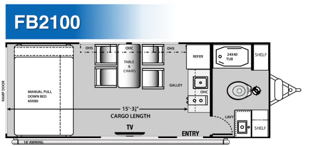 Genesis Supreme Overnighter FB2100 floor plan