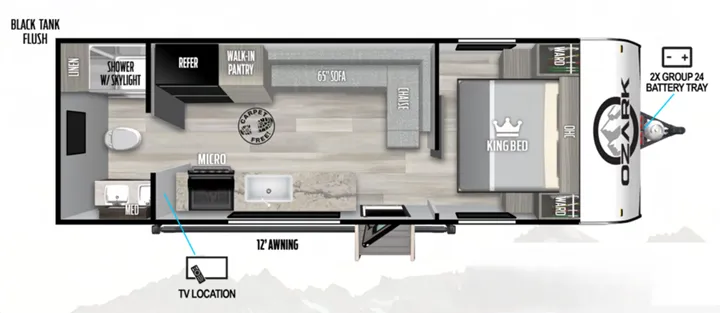 Forest River Ozark LE 2300RBLE floor plan
