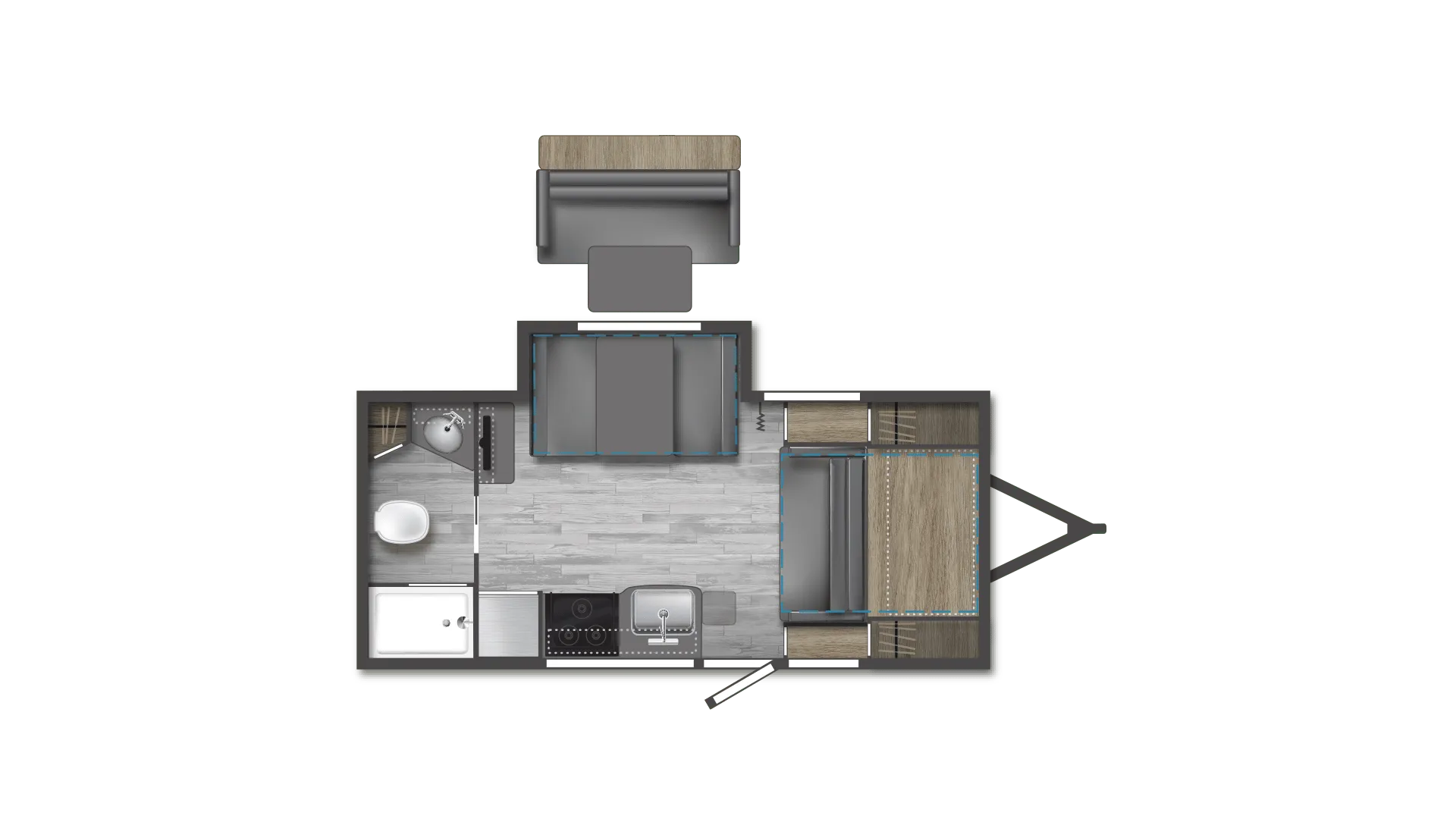 2024 Winnebago Micro Minnie 2108DS - Floor plan
