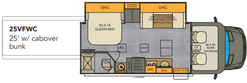 Renegade RV Vienna 25VFWC floor plan