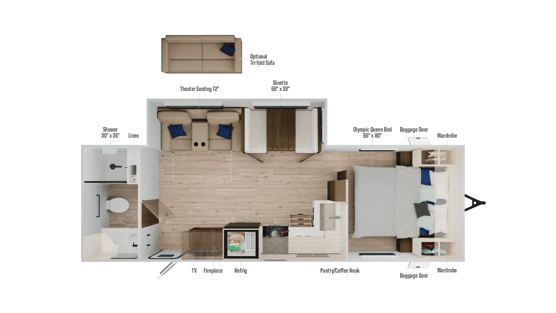 2026 Winnebago Access 24RB - Floor plan
