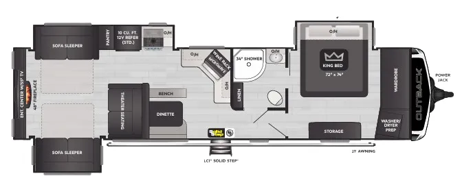 Keystone Outback 341RD floor plan