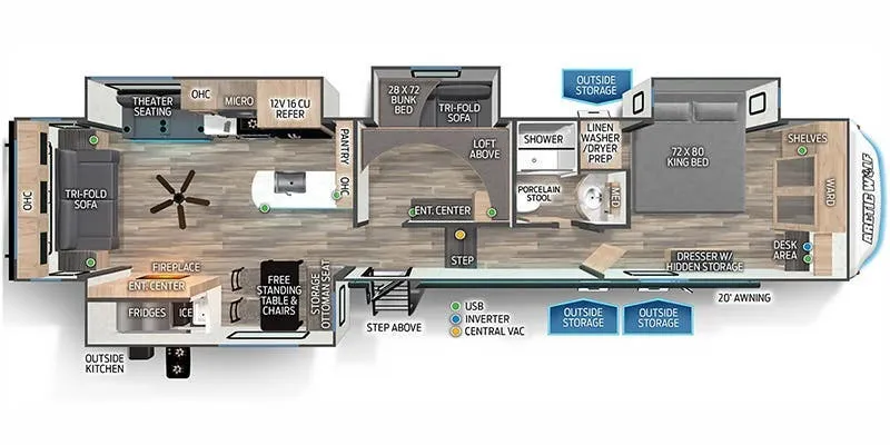 Forest River Cherokee Arctic Wolf 3660 SUITE floor plan