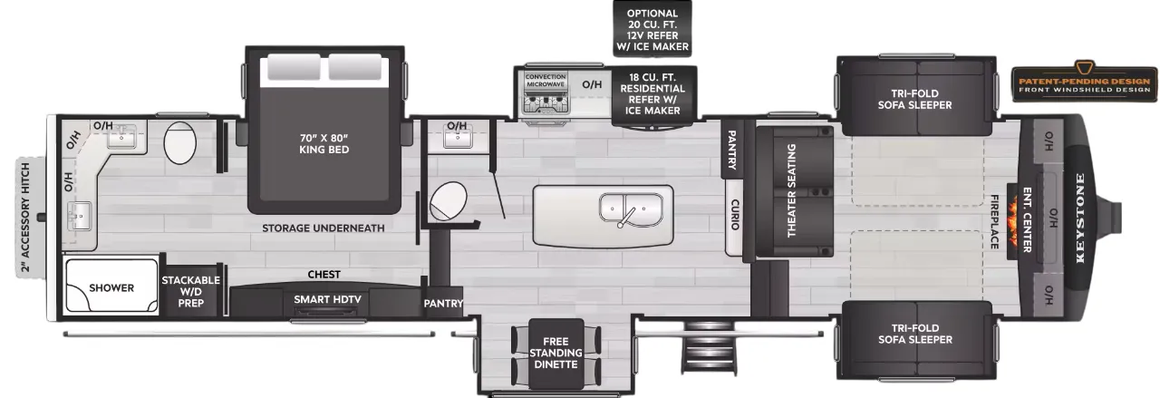 2025 Keystone Alpine 3700FL - Floor plan