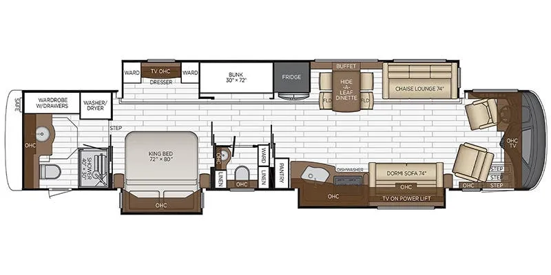 Newmar Essex 4578 floor plan