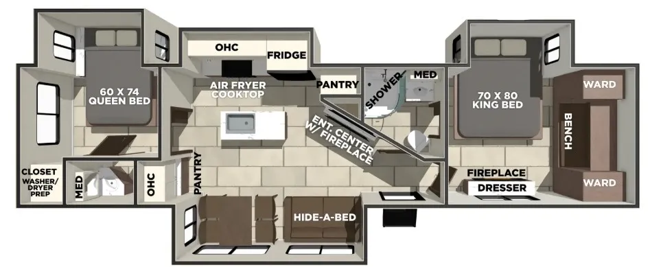 2026 Prime Time LaCrosse 3510DB - Floor plan