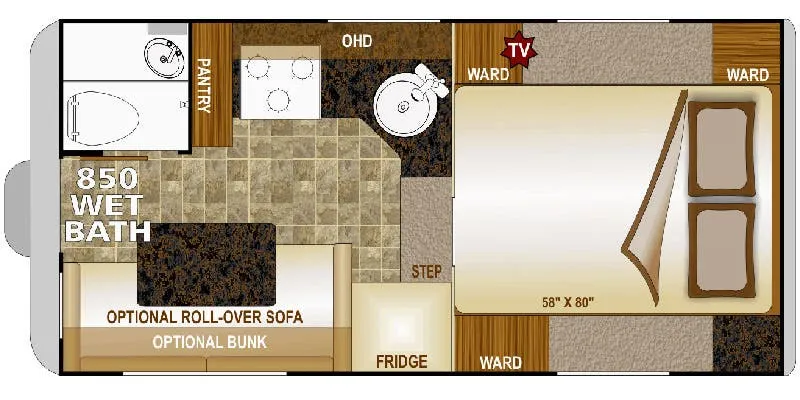 2021 Northwood Wolf Creek 850 floor plan