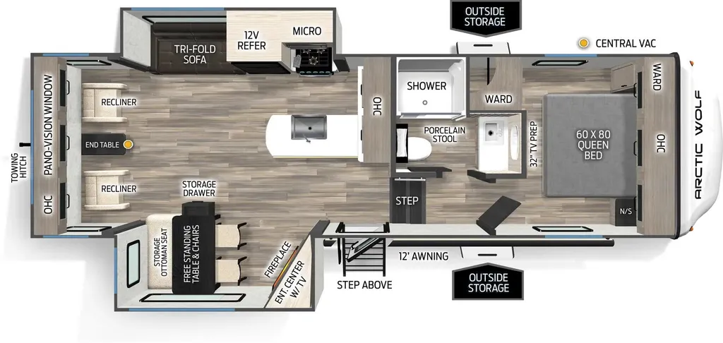 2026 Forest River Cherokee Arctic Wolf 27SGS floor plan
