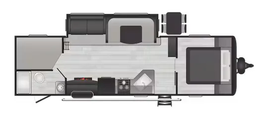 Keystone Hideout 28BHS floor plan