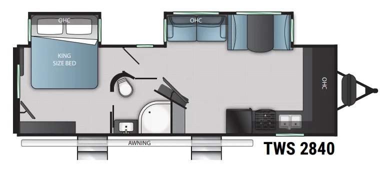 Cruiser RV Twilight Signature TWS 2840 floor plan