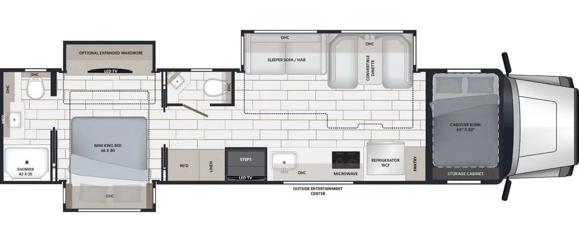 Renegade RV Classic 41CRB floor plan