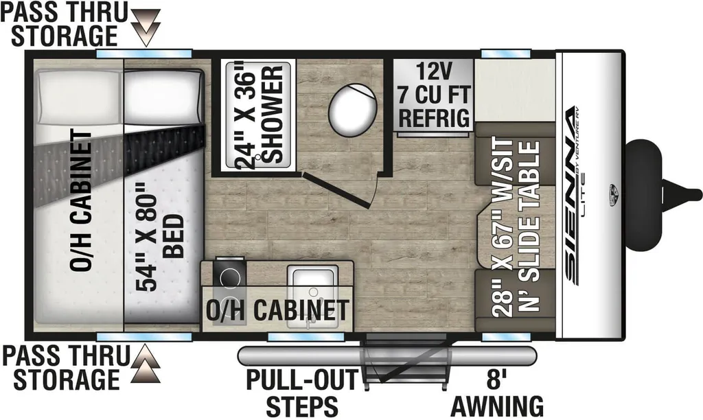 2026 Venture RV Sienna Lite SA140VFD floor plan