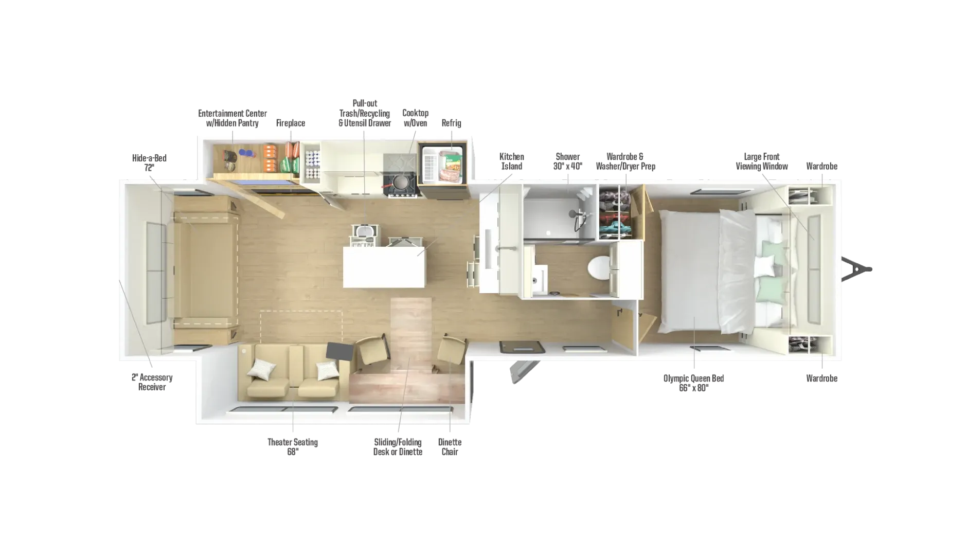 2026 Winnebago Thrive 29RLO - Floor plan
