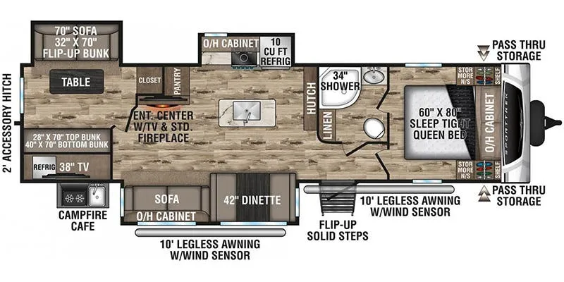 Venture RV SportTrek ST327VIK floor plan