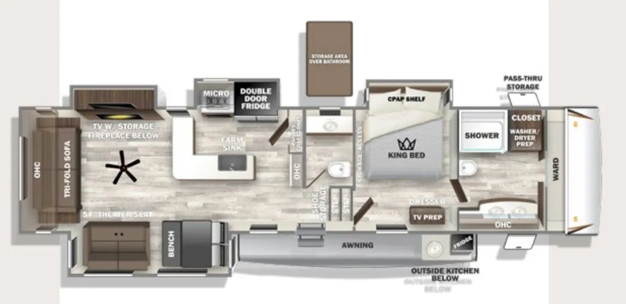 Forest River Sabre 38RLH floor plan
