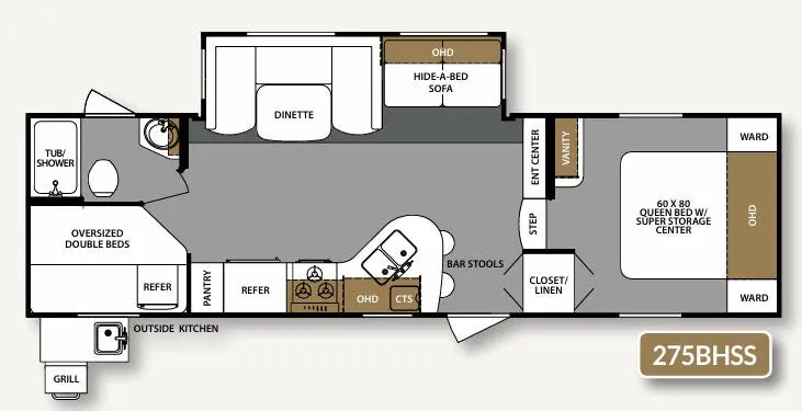Forest River Surveyor 275BHSS floor plan