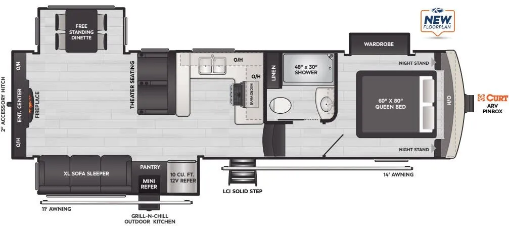 2024 Keystone Arcadia Super Lite 294SLRD floor plan