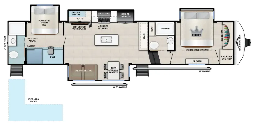 East to West Tandara 389DS floor plan
