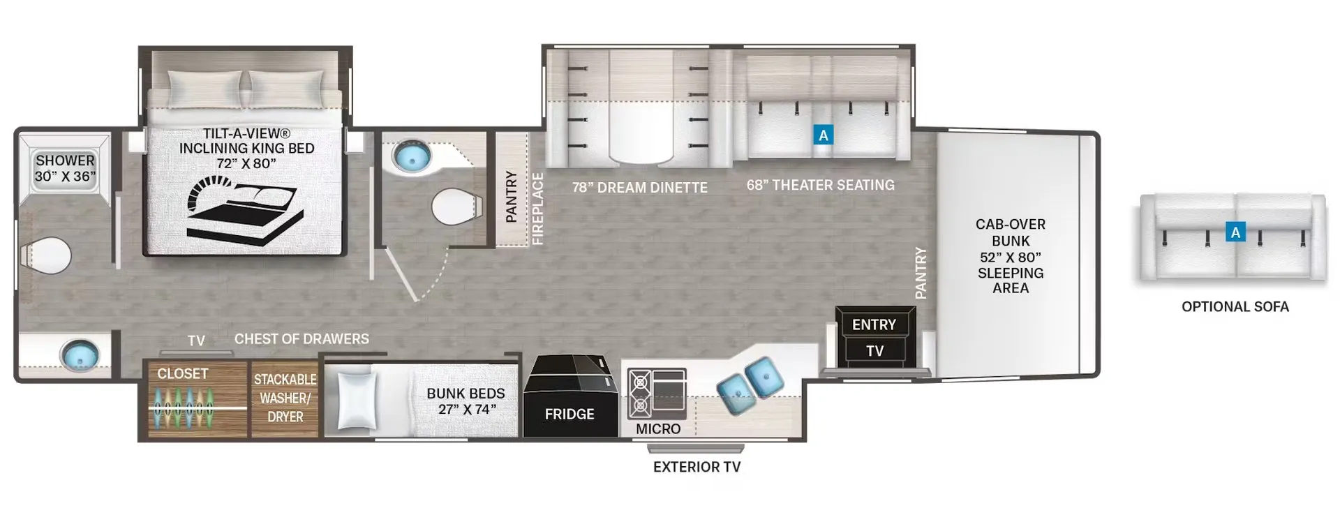 2027 Thor Motor Coach Inception 38XL - Floor plan