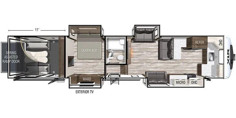 Forest River XLR Nitro 407 floor plan
