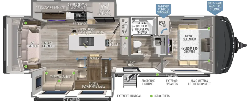 2027 Brinkley Model Z AIR 297 floor plan