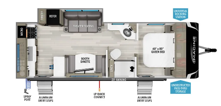 Grand Design Imagine XLS 23LDE floor plan