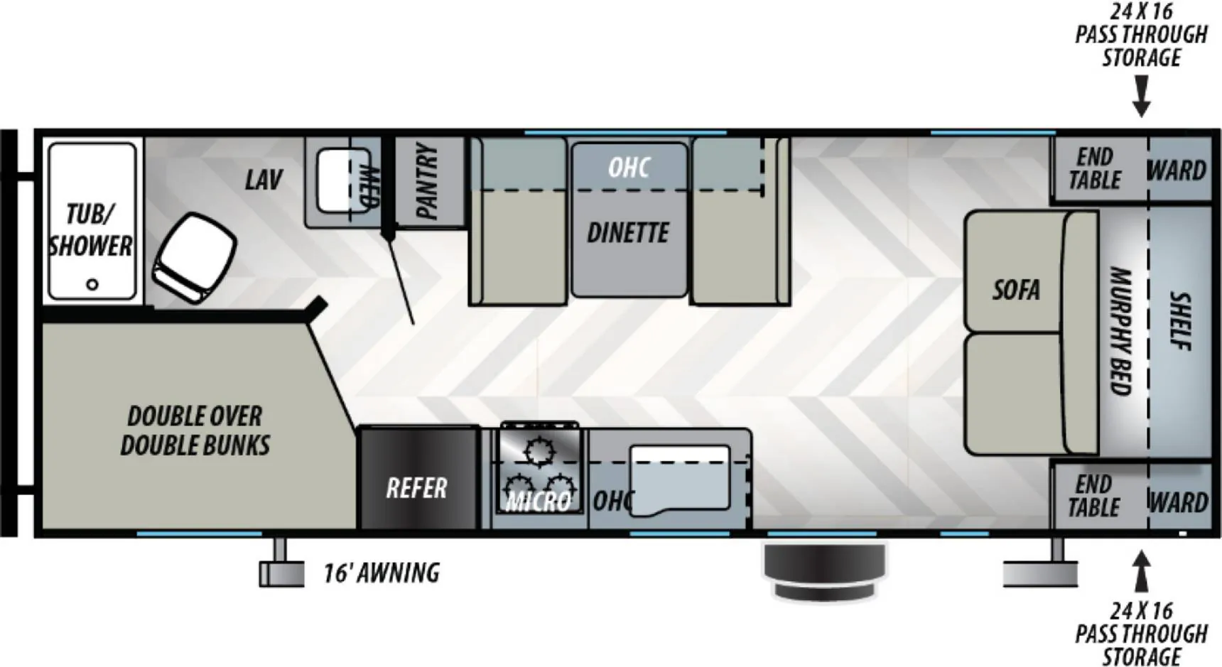 2021 Forest River EVO Lite 2260BHX - Floor plan