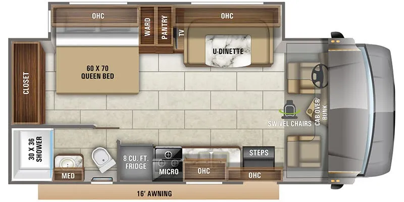 2021 Jayco Redhawk 24B - Floor plan