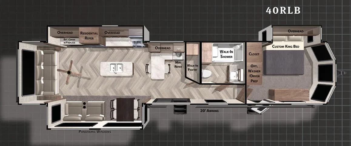 Forest River Wildwood Lodge 40RLB floor plan