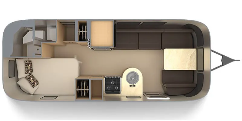 Airstream Flying Cloud 23CB floor plan