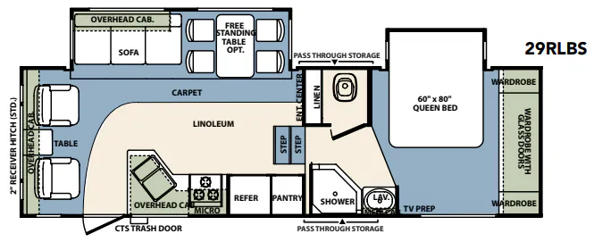 Forest River Wildcat 29RLBS floor plan