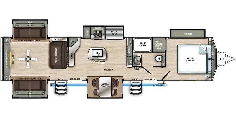 Forest River Sierra Destination 403RD floor plan