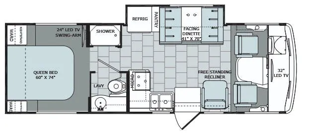 Holiday Rambler Admiral XE 26D floor plan