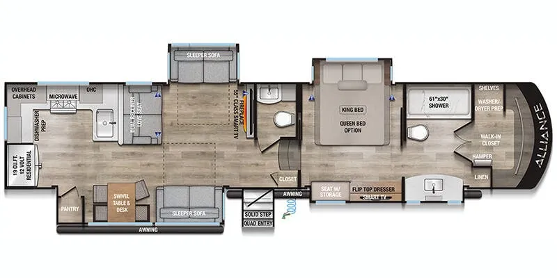 2025 Alliance RV Paradigm 382RK - Floor plan