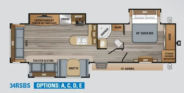 Jayco Jay Flight 34RSBS floor plan