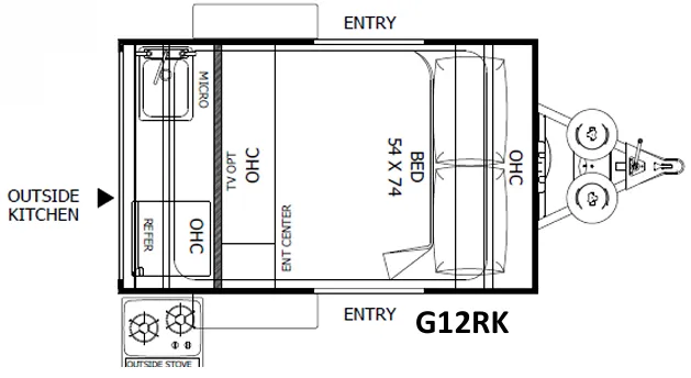 Forest River Rockwood Geo Pro G12RK floor plan