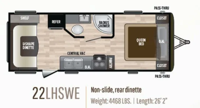 Keystone Hideout LHS 22LHSWE floor plan